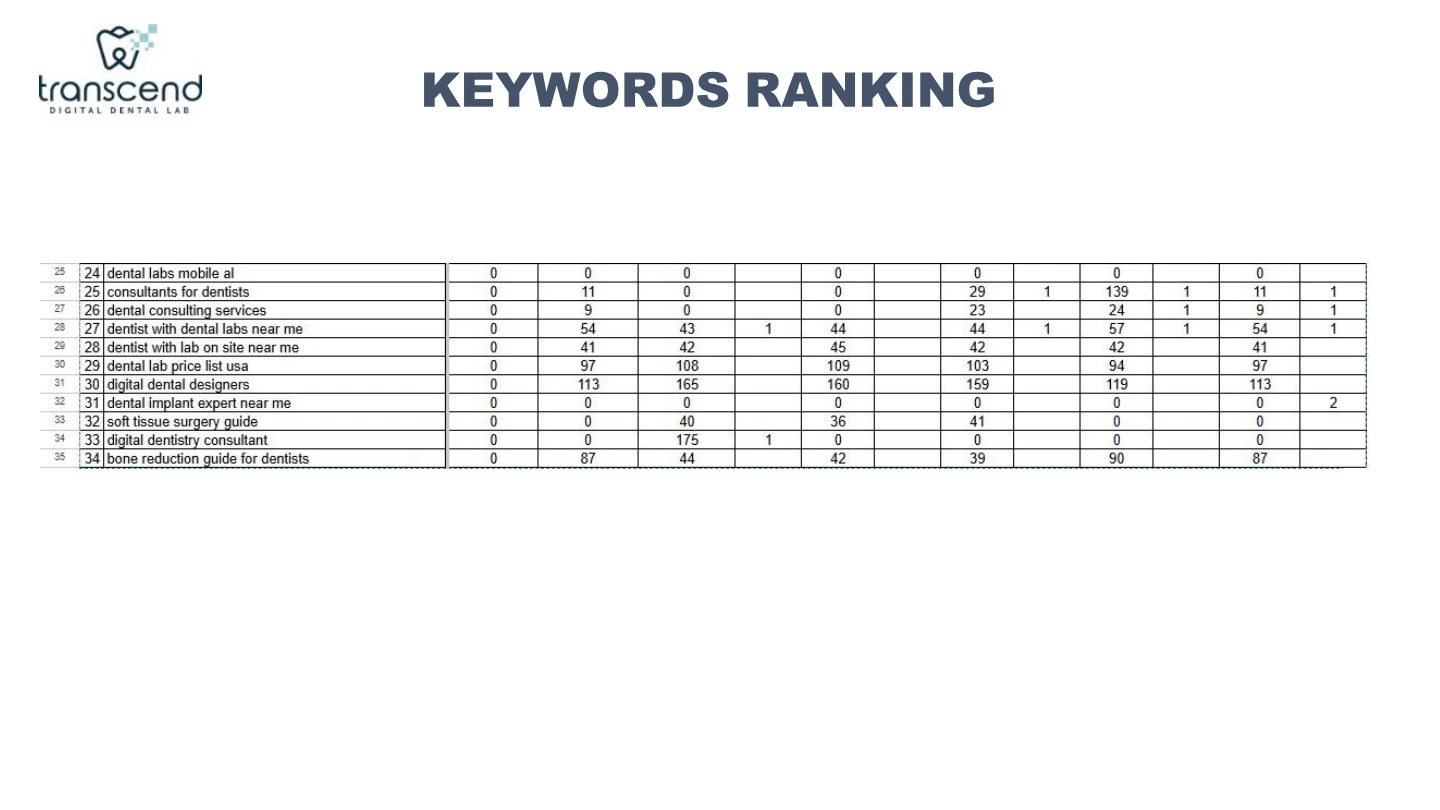 Transcend Digital Lab: Keyword ranking report, International portfolio / page 46